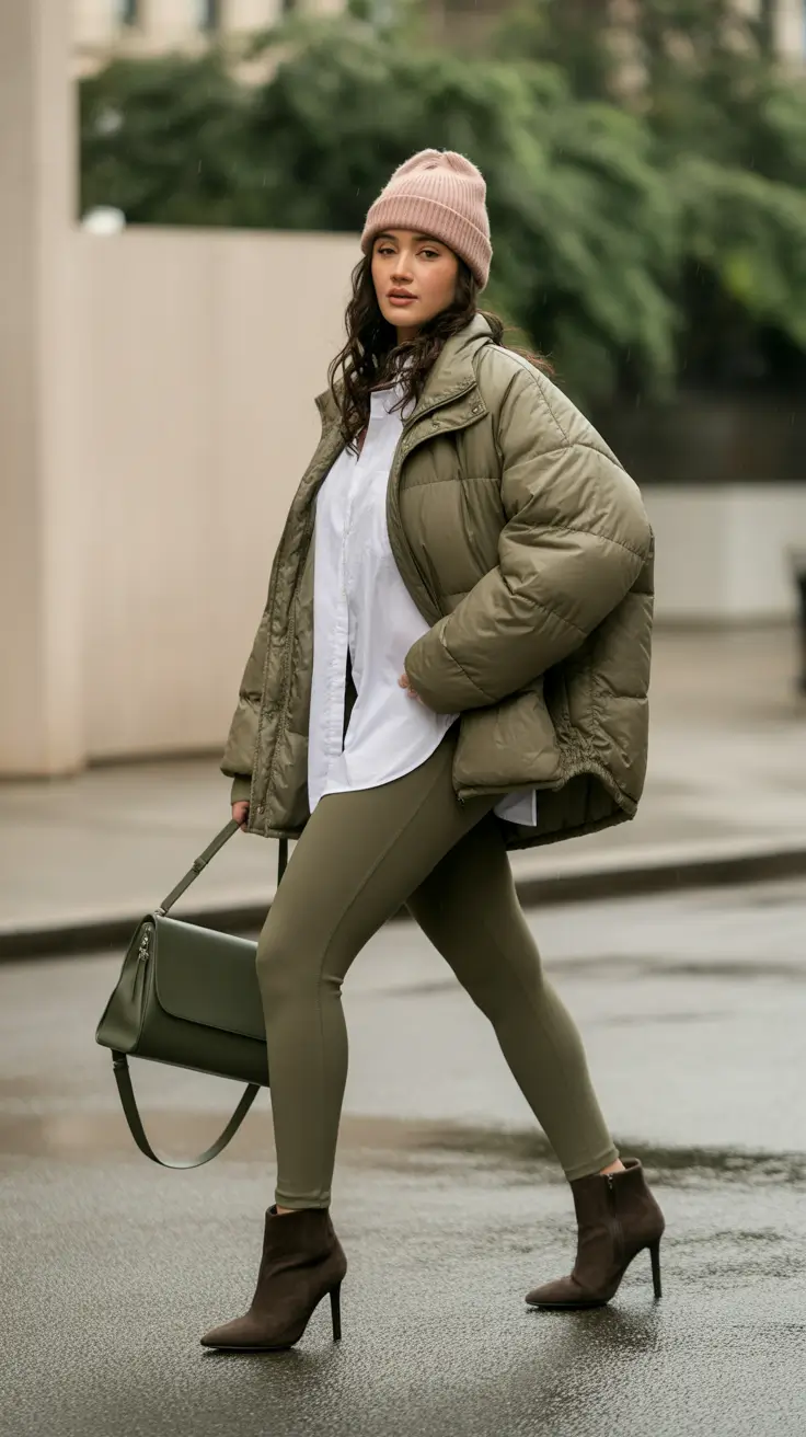 curvy winter outfits 2025-2026 Cool Girl Neutrals With Street Smart Layers