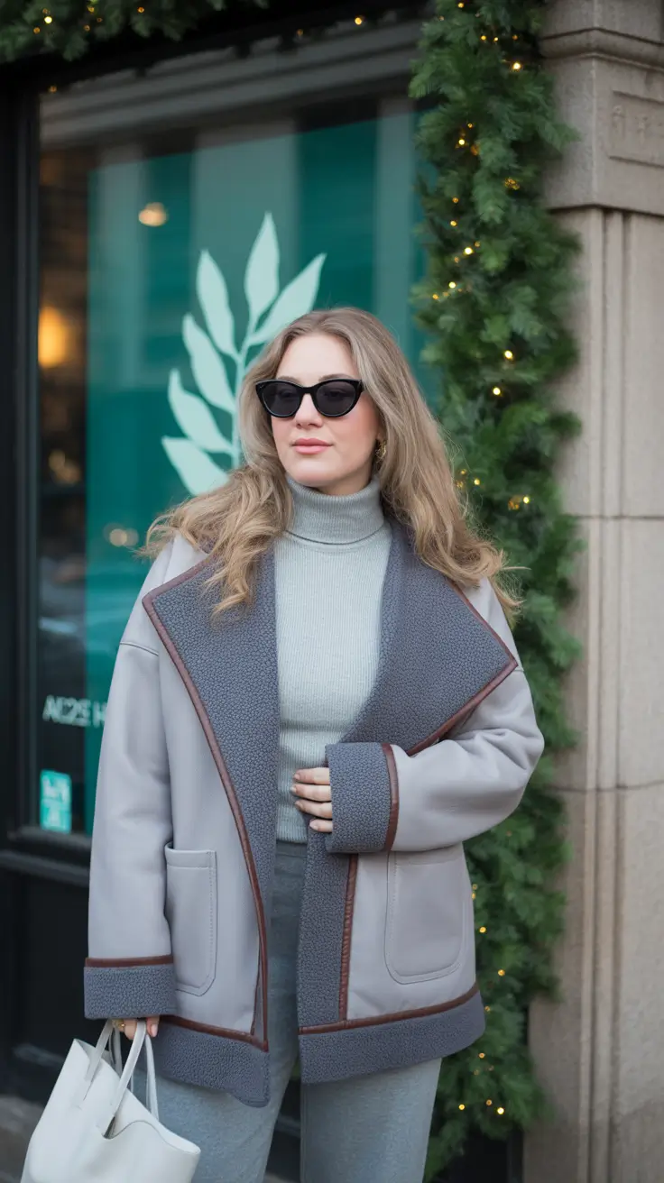 Curvy winter outfits 2025-2026: Quiet Luxe in Ash and Espresso