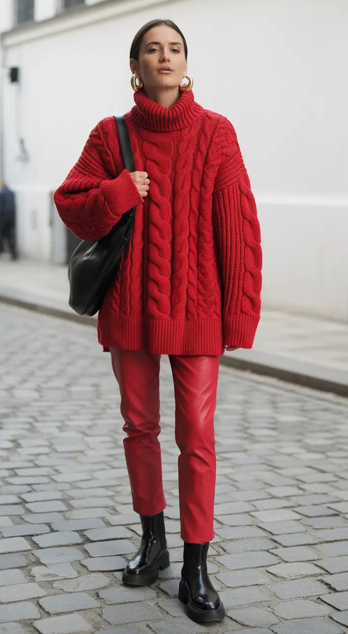 winter fashion inspo 2025 Red Alert: Power in Monochrome