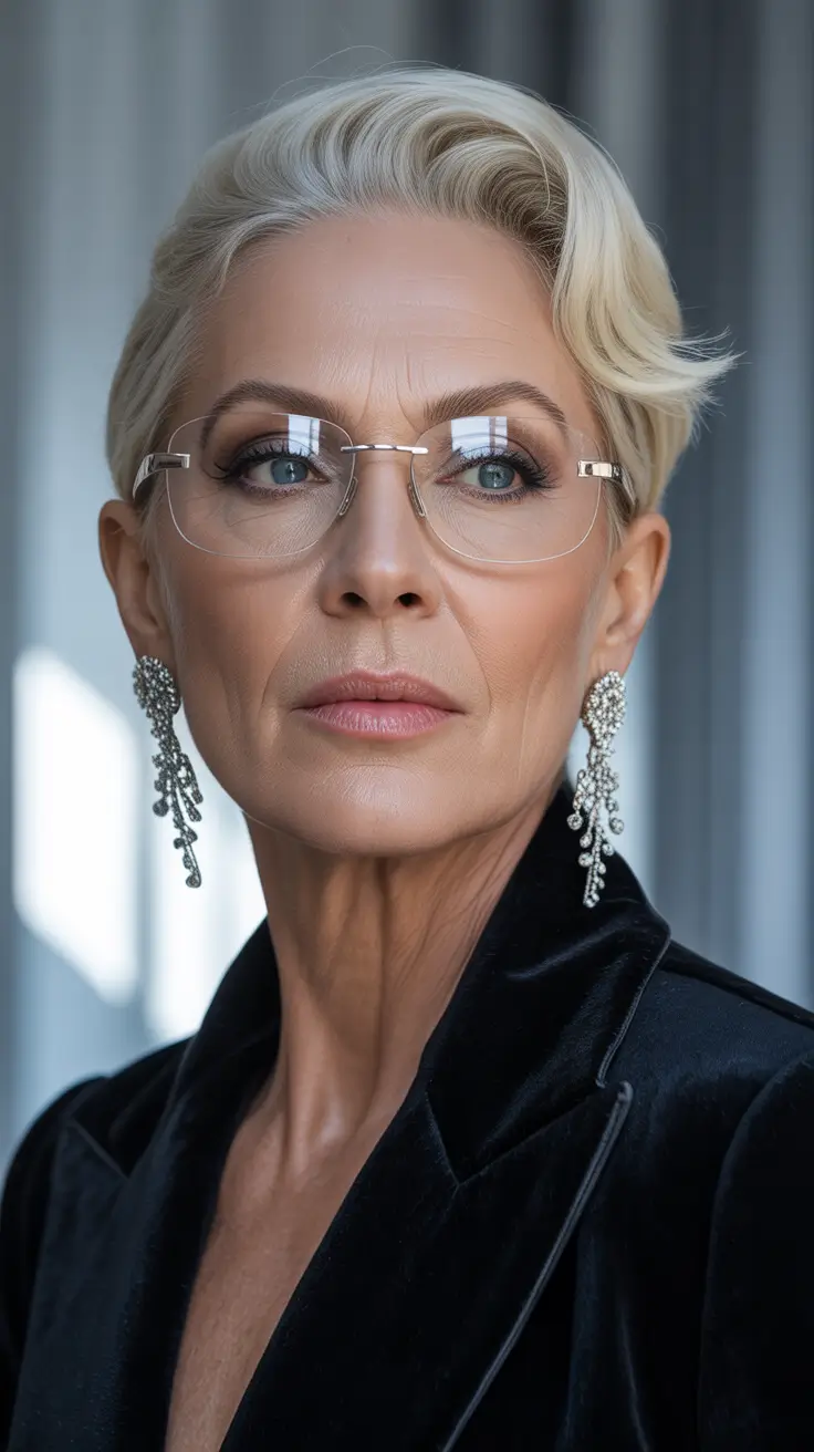 winter hairstyles and color for women over 60 2025-2026 Polished Short Crop