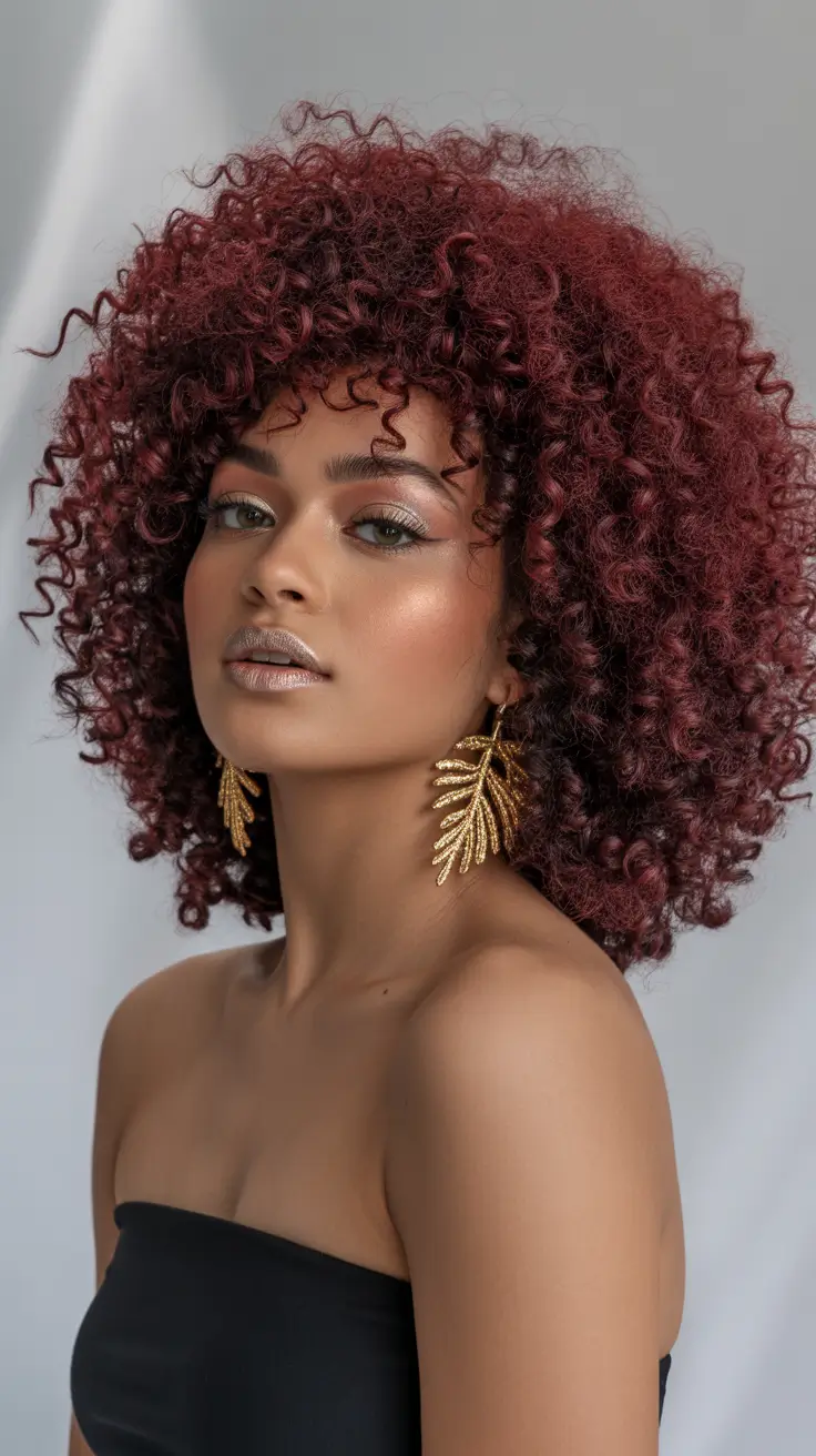 winter hair colors 2025-2026 Voluminous Dark Curls