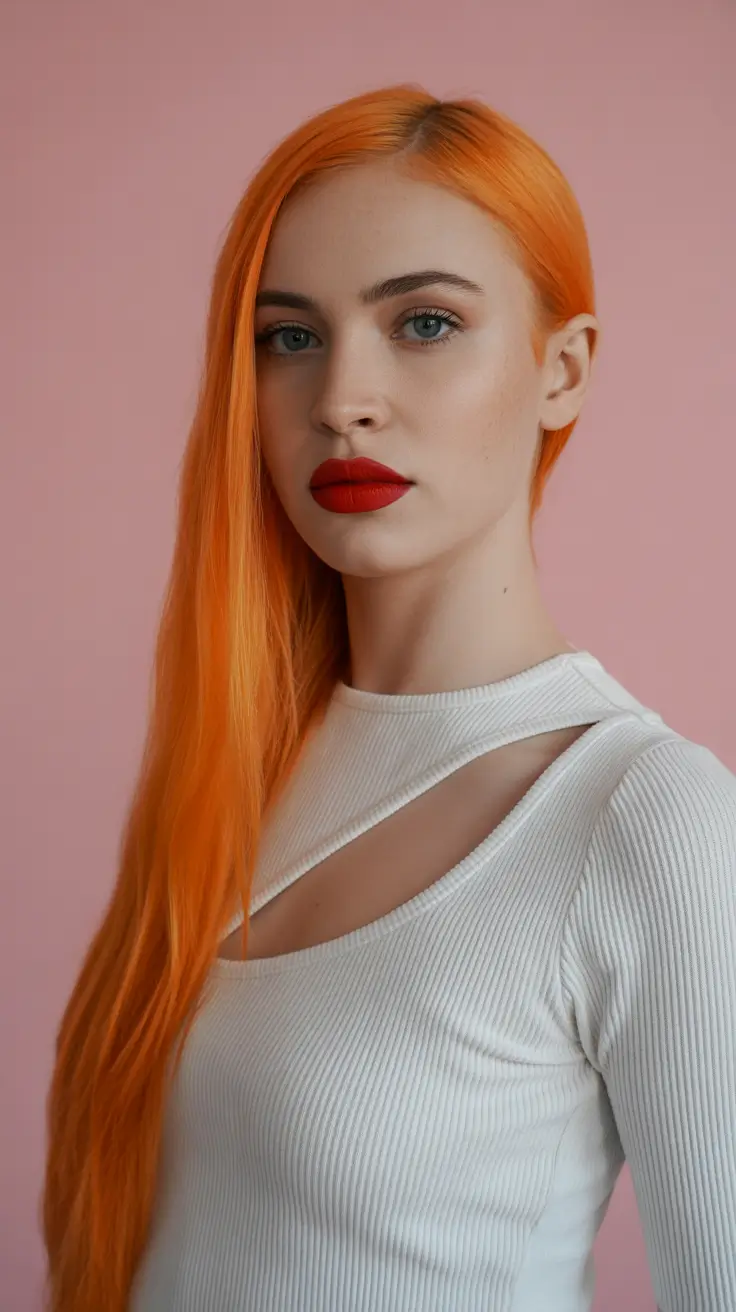 winter haircuts for round faces 2025-2026 Vibrant Long Length with Sleek Finish