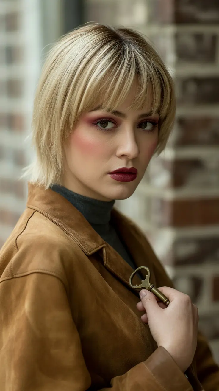 winter haircuts 2025-2026 Feathered Fringe Layers