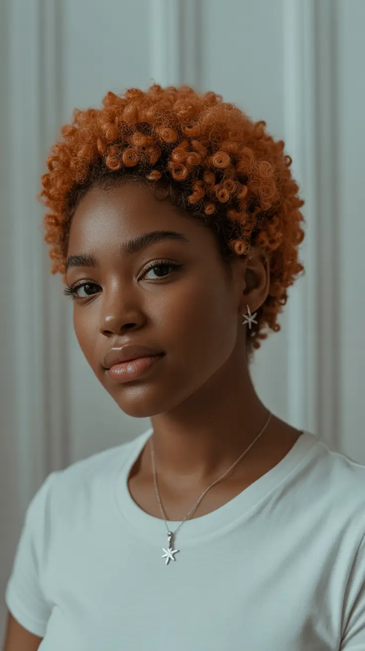 winter haircuts 2025-2026 Curly Copper Crown