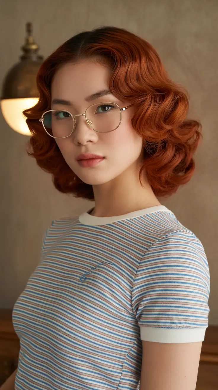 winter haircuts 2025-2026 Vintage Copper Waves