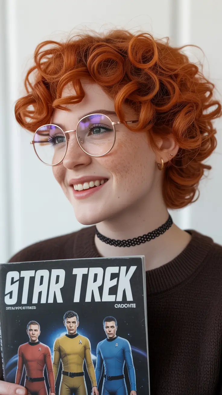 winter haircuts 2025-2026 Playful Copper Ringlets