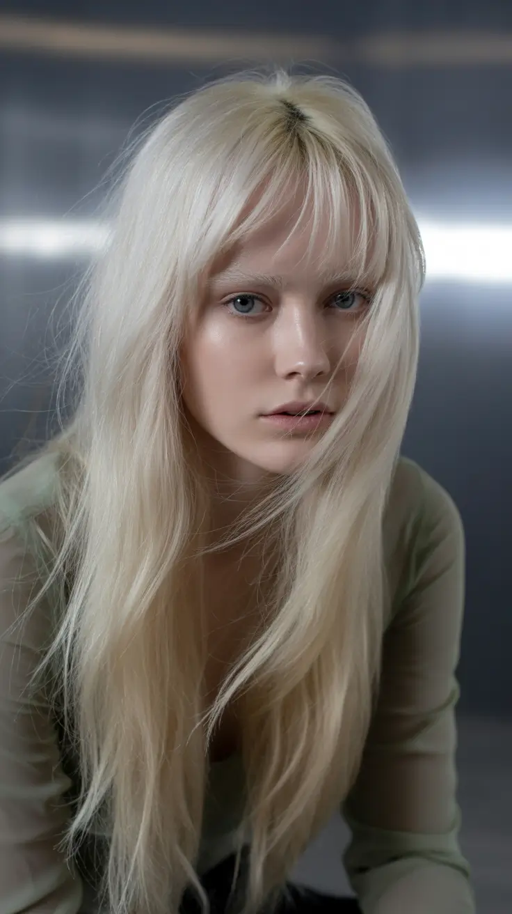 winter haircuts 2025-2026 Platinum Long Layers With Wispy Fringe