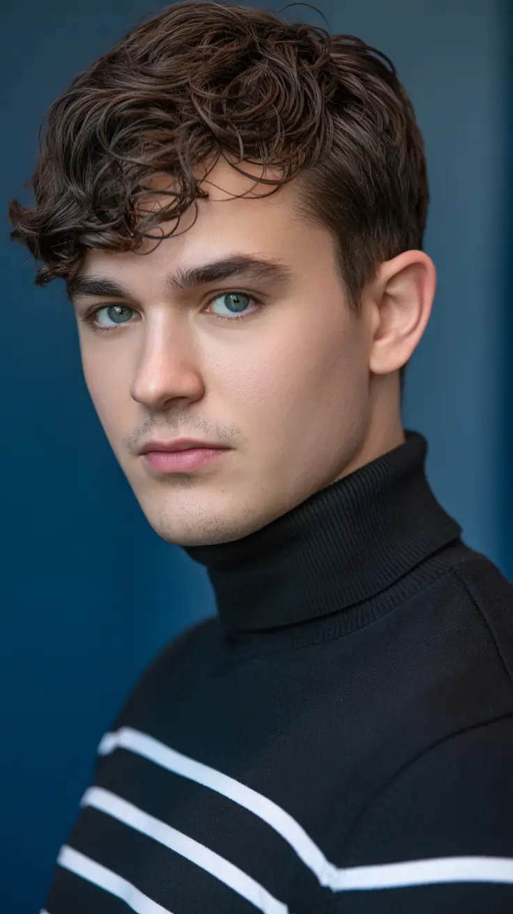 winter haircuts for men 2025-2026 Curly Elegance with Modern Volume