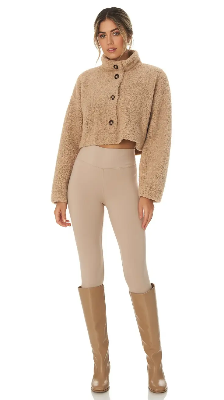 winter outfits 2025-2026 Neutral Elegance with a Cozy Twist