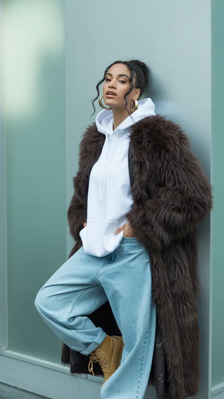 winter outfits 2025-2026 Effortless Volume with City Swagger