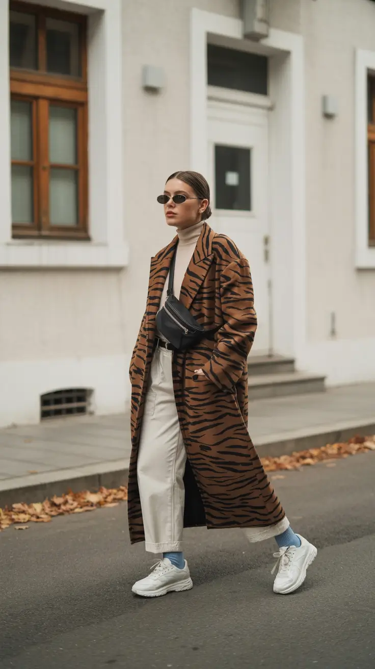 winter outfits 2025-2026 Animal Instinct in a Tailored Shell