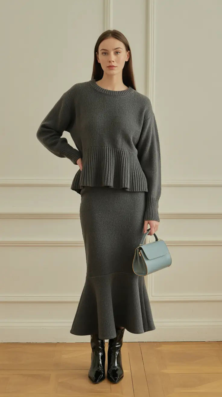 winter outfits 2025-2026 Quiet Luxe With a Fluted Twist