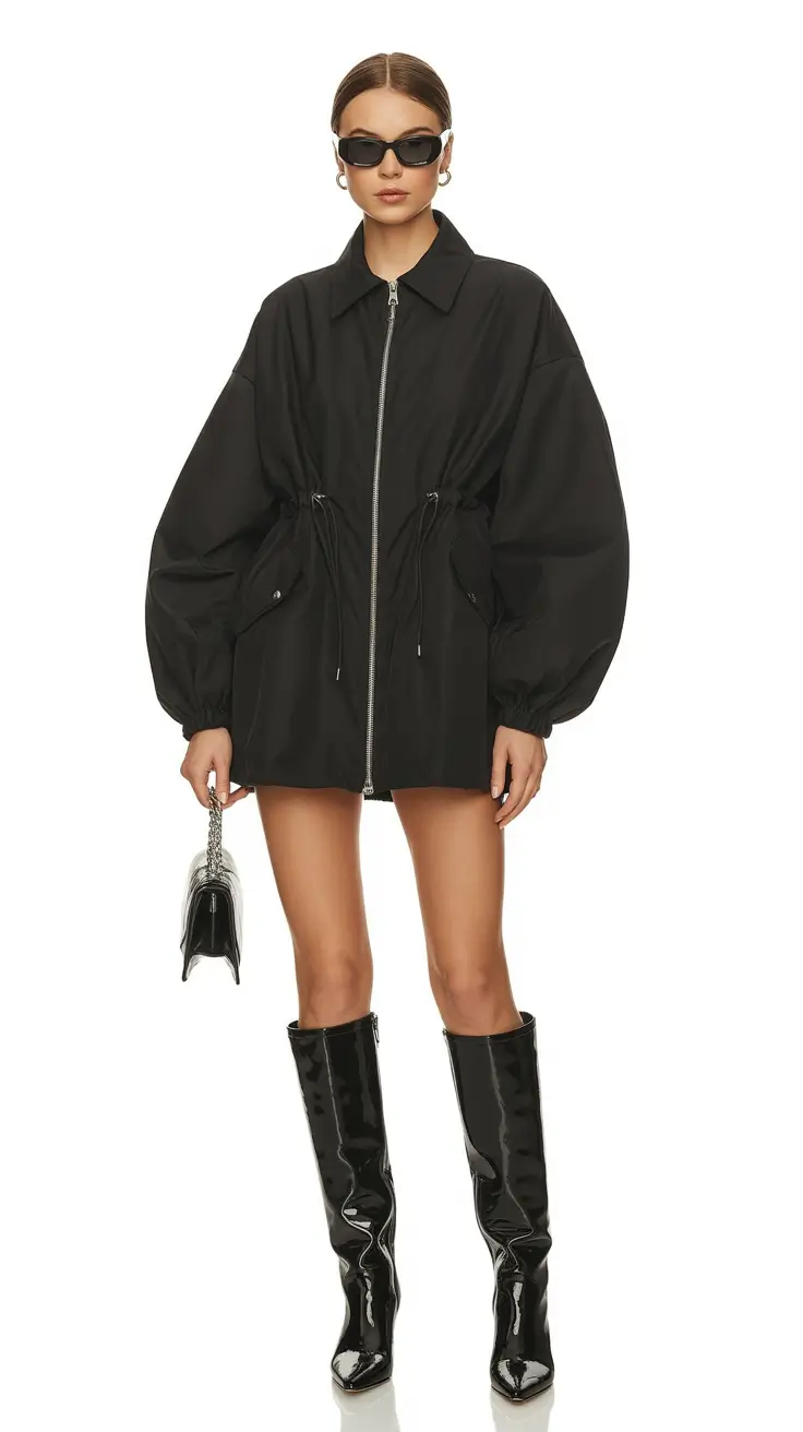 winter outfits 2025-2026 Oversized Outerwear with Street Couture Vibes
