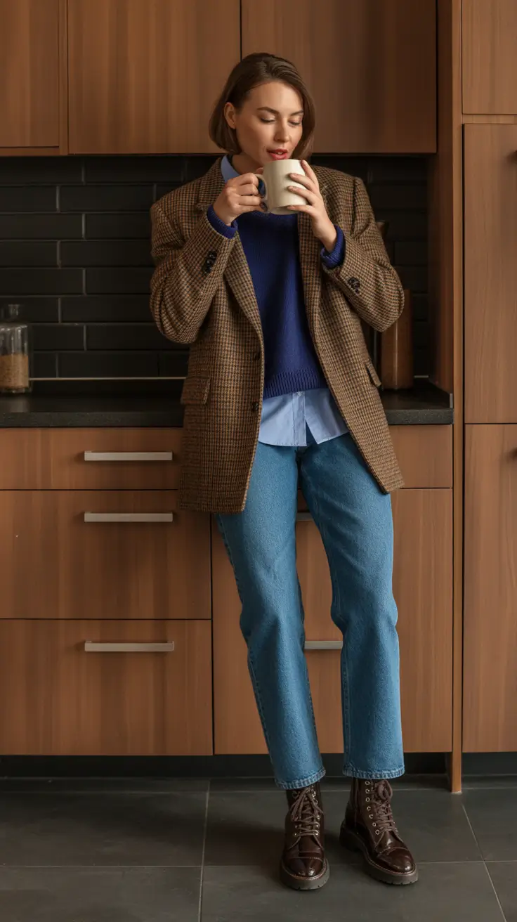 winter outfits inspiration 2025 Grandpa Blazer, But Make It Pinterest Girlcore