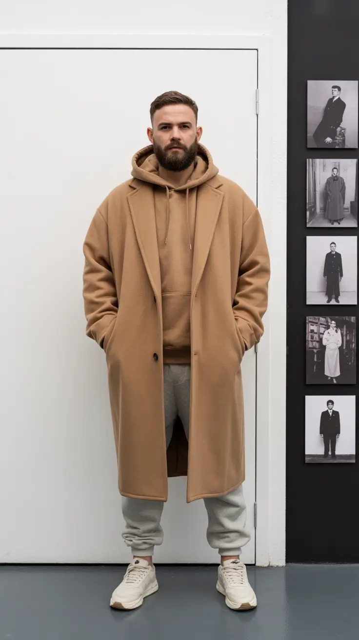 winter outfits men 2025-2026 Sporty Luxe Layers