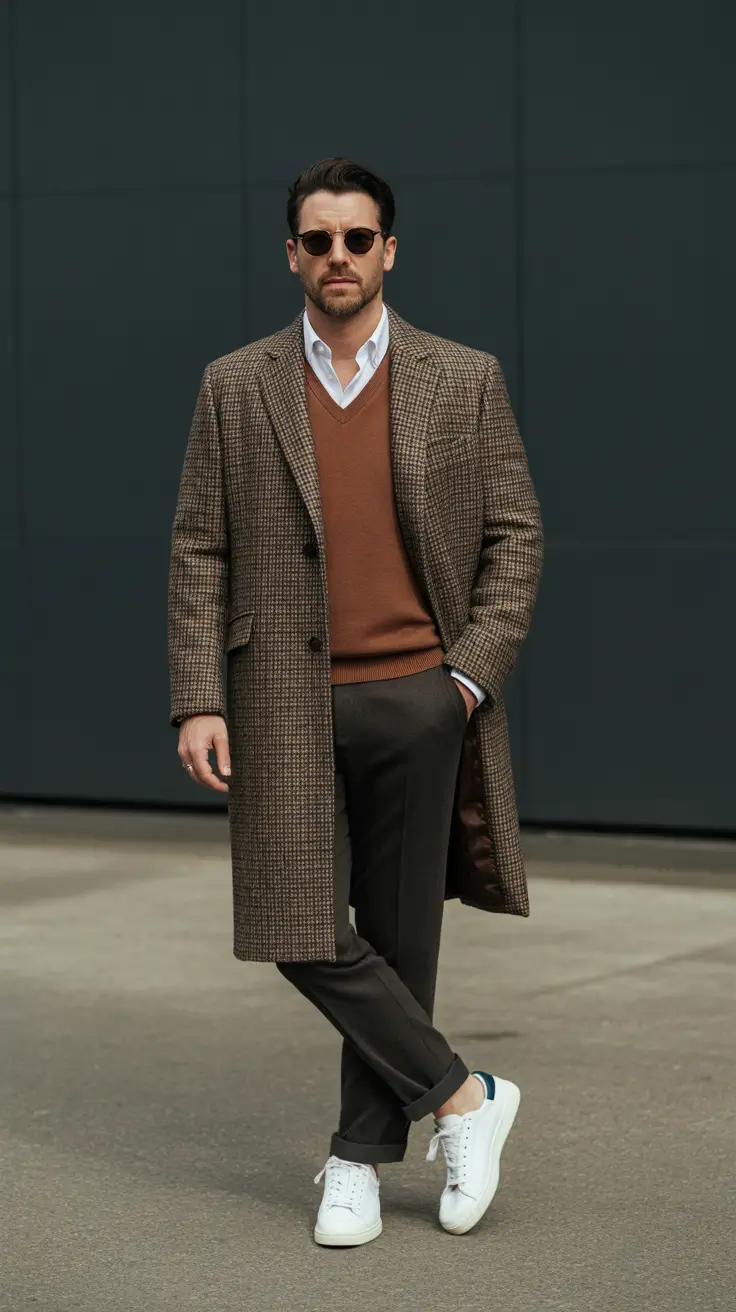 winter outfits men 2025-2026 Smart Casual with Sports Edge