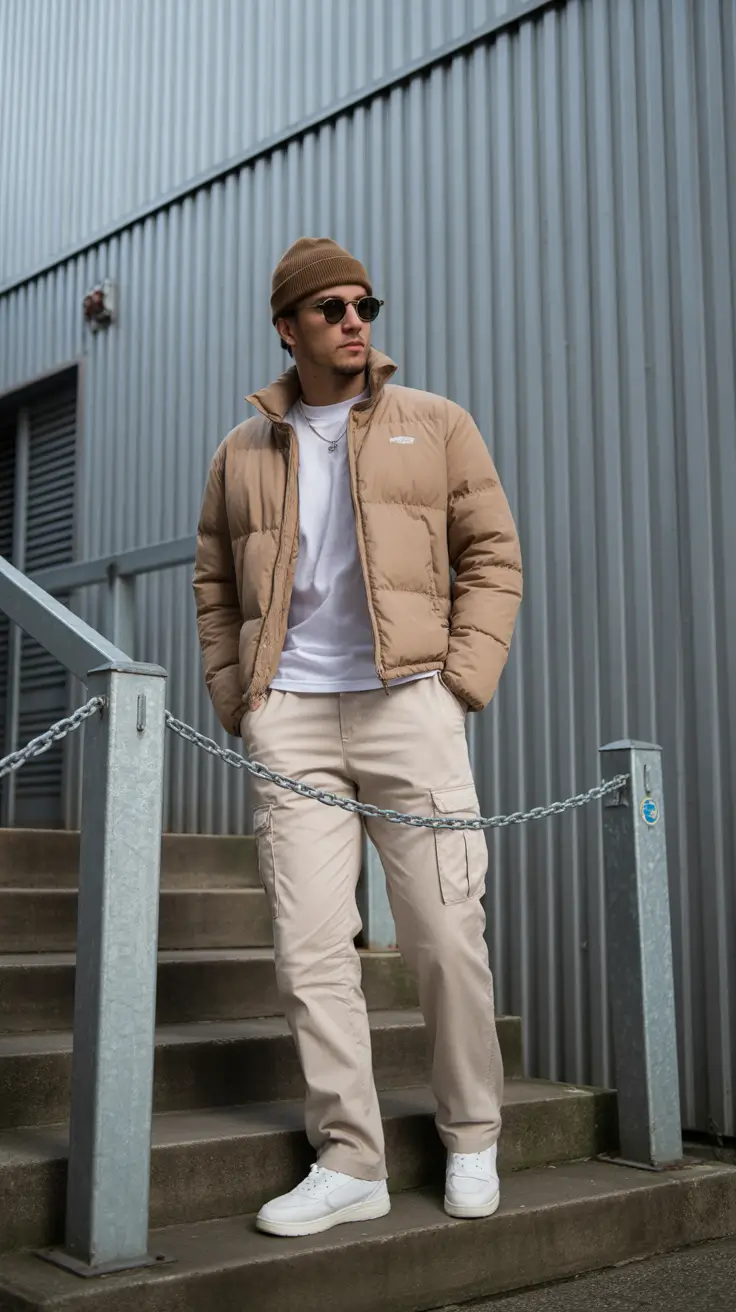 winter outfits men 2025-2026 Neutral Street Classic