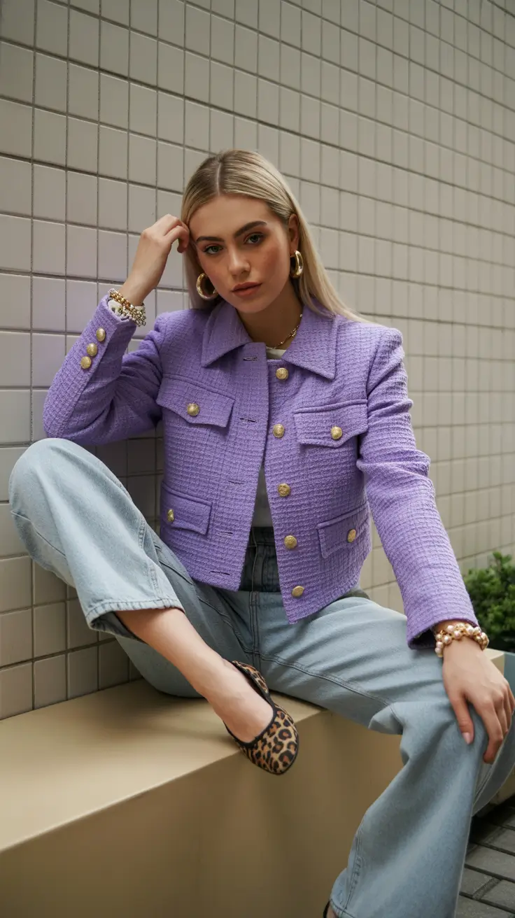 winter work outfits 2025-2026 Fresh Lilac Statement