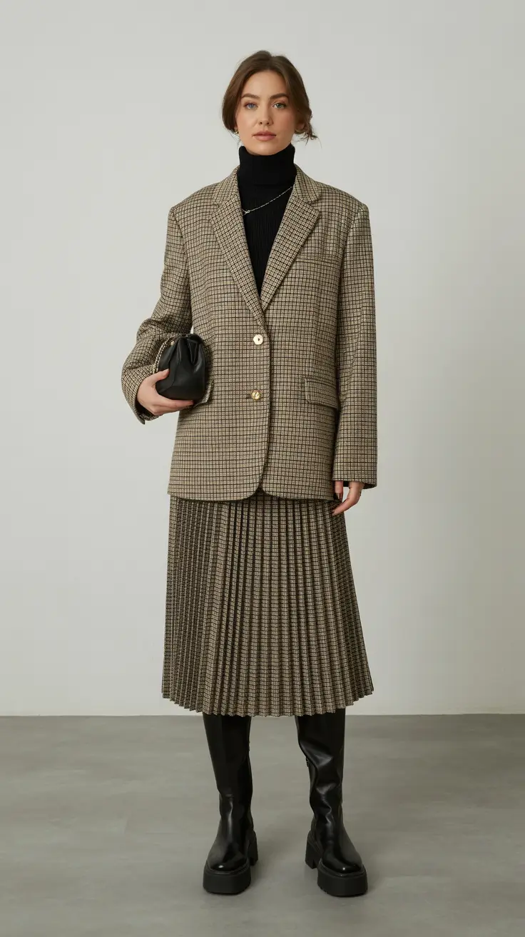 winter work outfits 2025-2026 Structured Heritage Look