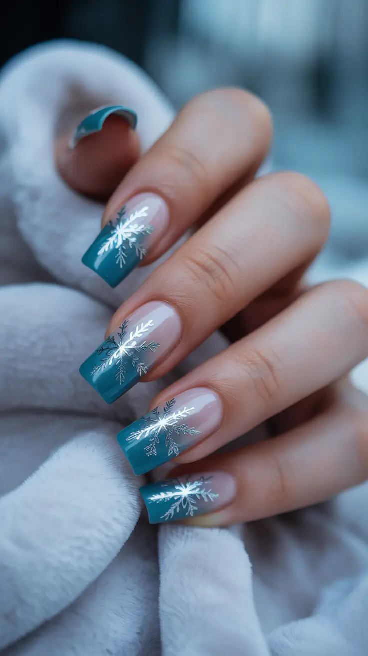 Acrylic Nail Trends Winter 2025–2026 Frozen Sapphire Tips
