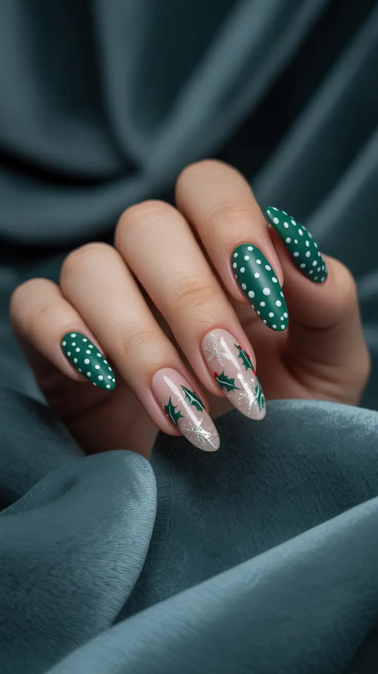 Acrylic Nail Trends Winter 2025–2026 Evergreen Elegance