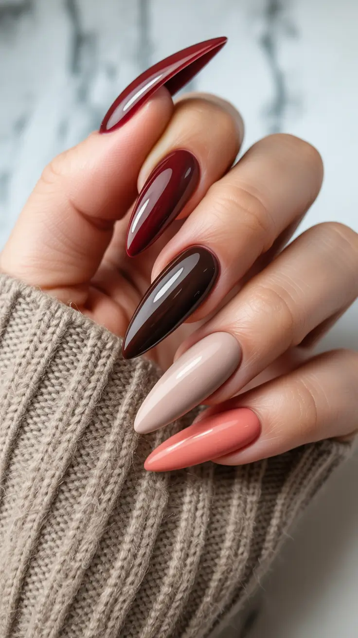 Acrylic Nail Trends Winter 2025–2026 Mocha & Mulberry Mood