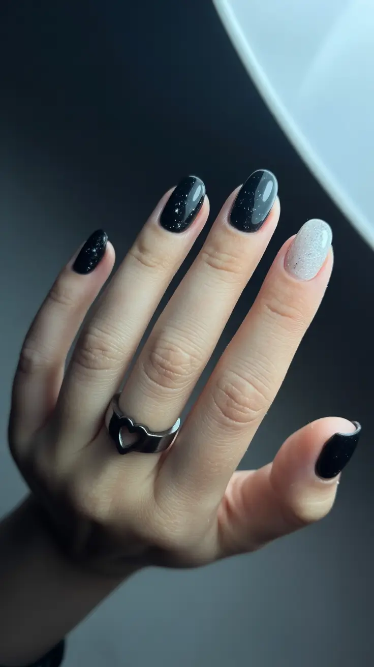 Best Acrylic Nails Christmas 2025 Starlit Noir