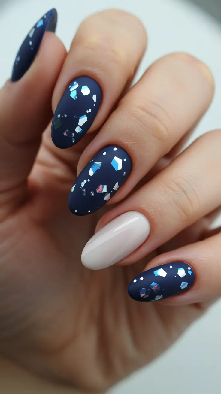 Best Blue Nails Winter 2025 2026 Northern Night Glow