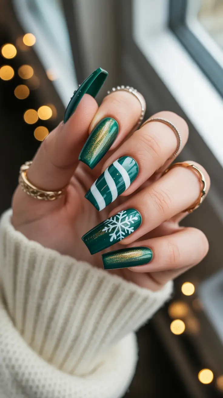 Best Dark Nail Colors Winter 2025–2026 Emerald Frost