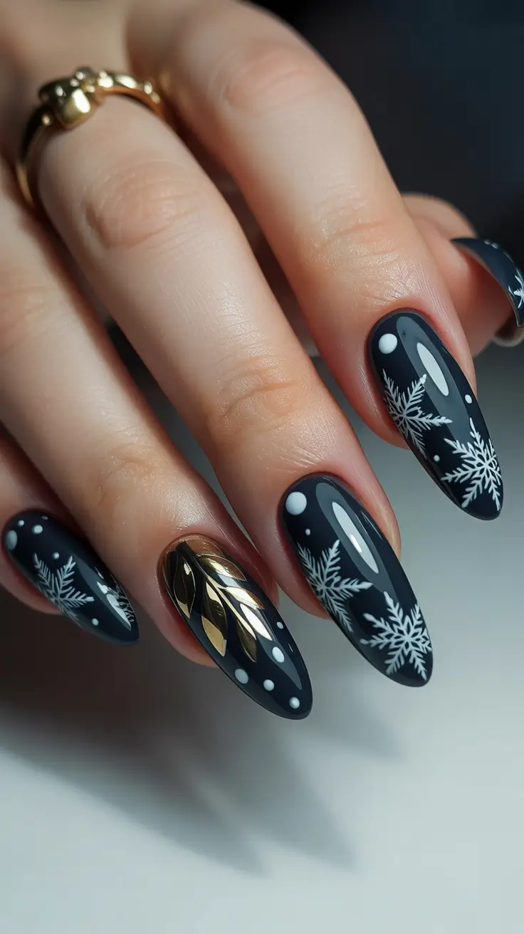 Best Dark Nail Colors Winter 2025–2026 Midnight Frost