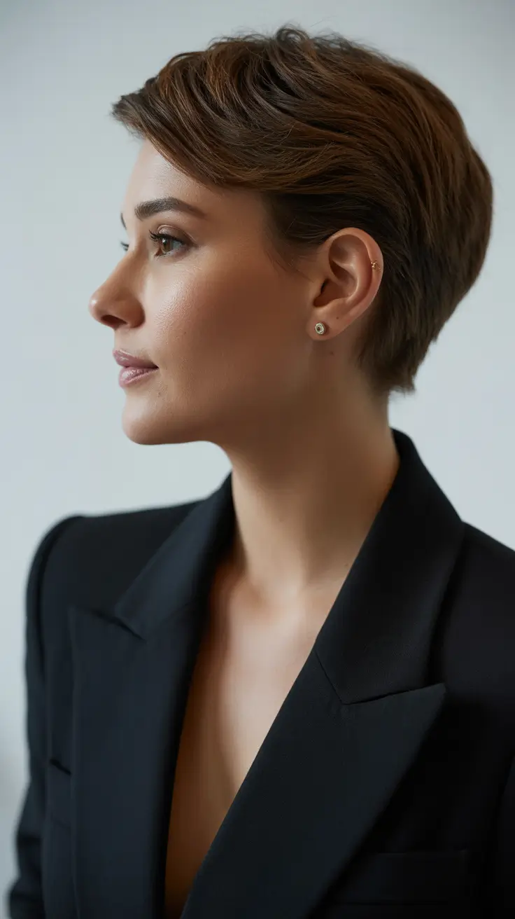 Dark Winter Hair Color 2025-2026 Chic Espresso Pixie