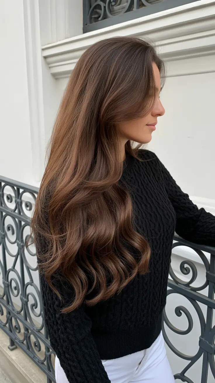Dark Winter Hair Color 2025-2026 Cocoa Wave Perfection