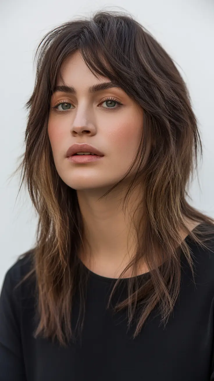 Dark Winter Hair Color 2025-2026 Textured Brunette Layers