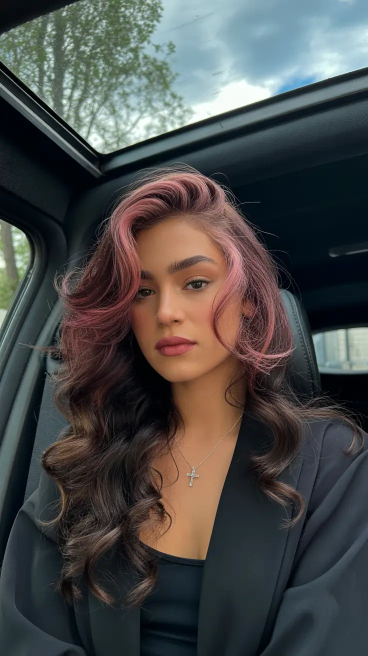 Dark Winter Hair Color 2025-2026 Rosewood Brunette Glam