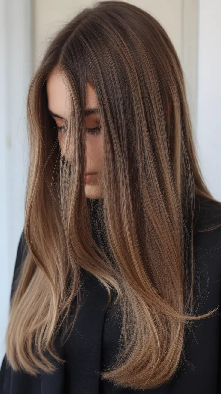 Dark Winter Hair Color 2025-2026 Caramel Root Melt