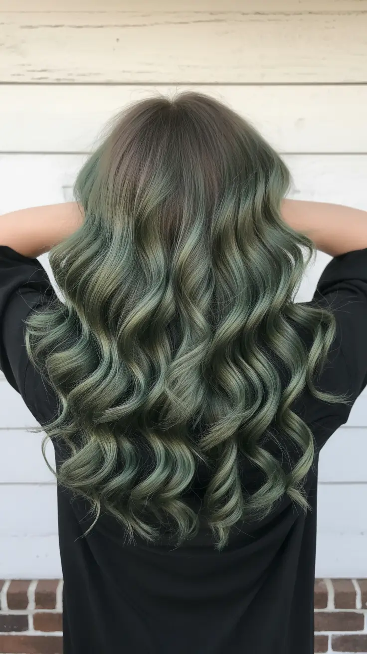 Dark Winter Hair Color 2025-2026 Sage Smoke Waves