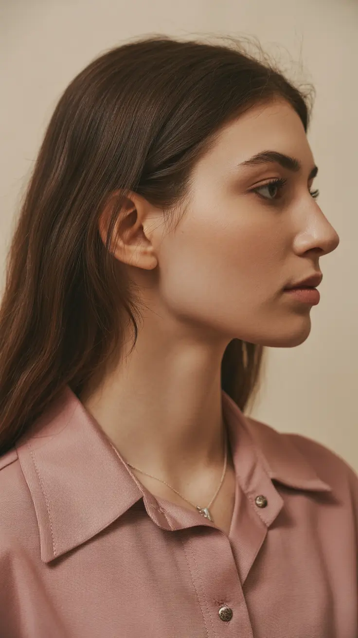 Dark Winter Hair Color 2025-2026 Glossy Minimalist Brunette