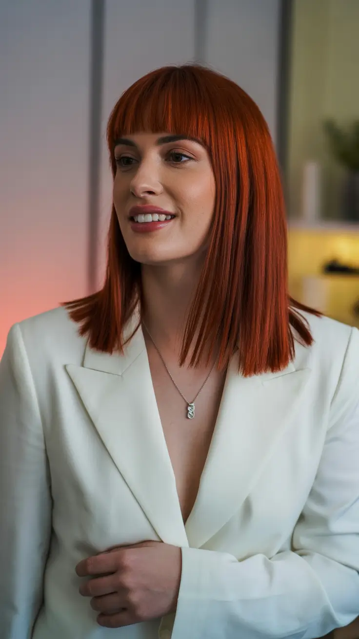 Dark Winter Hair Color 2025-2026 Vibrant Copper Power Bob