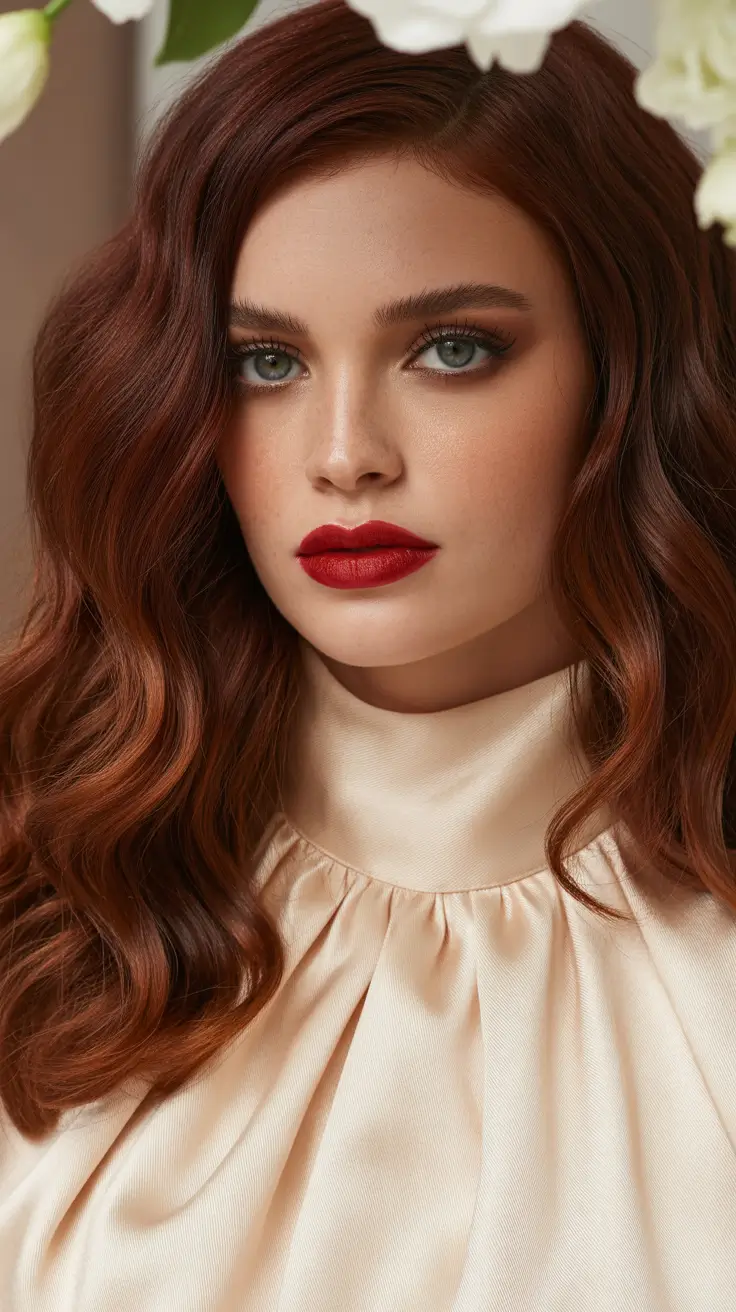 Dark Winter Hair Color 2025-2026 Classic Cinnamon Red