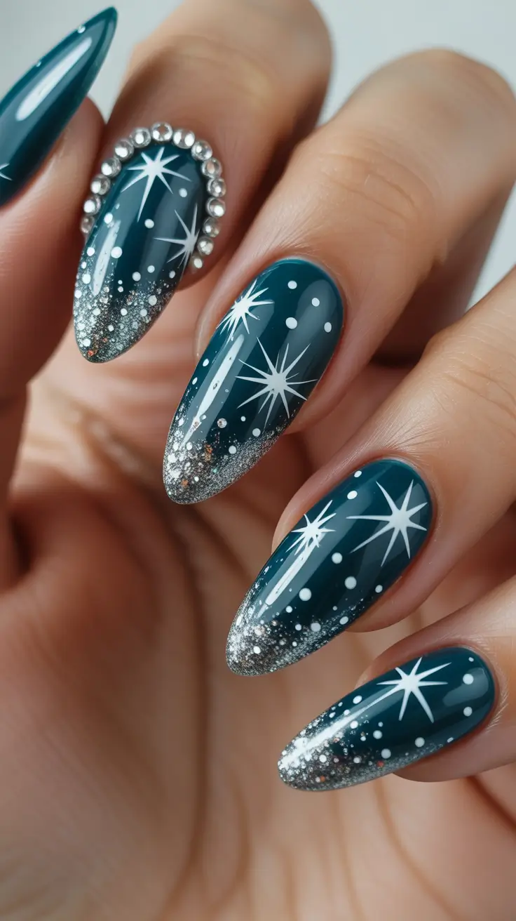 dark-winter-nails-2025-2026 Celestial Frost