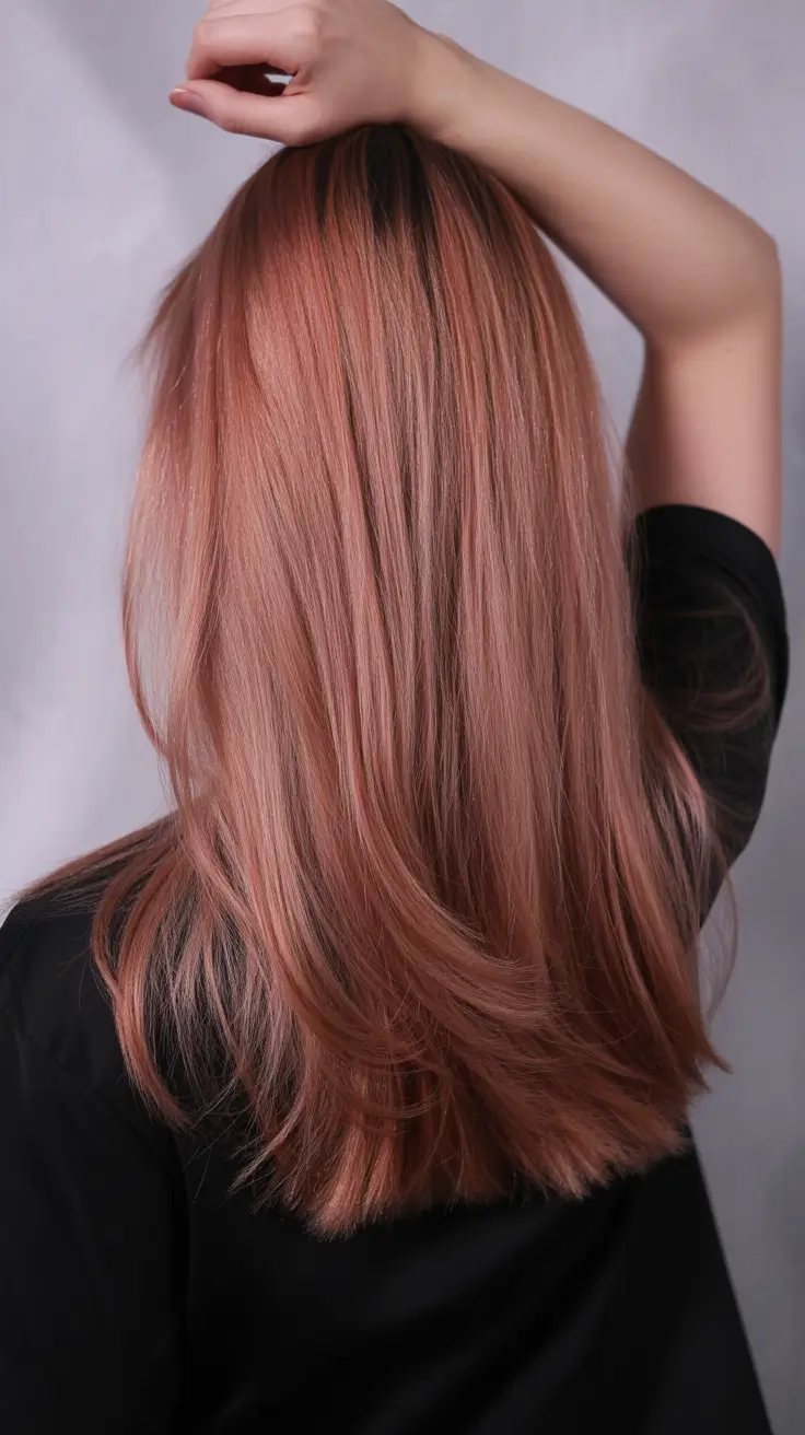 hair colors for soft winter 2025-2026 Rosewood Pink Shine