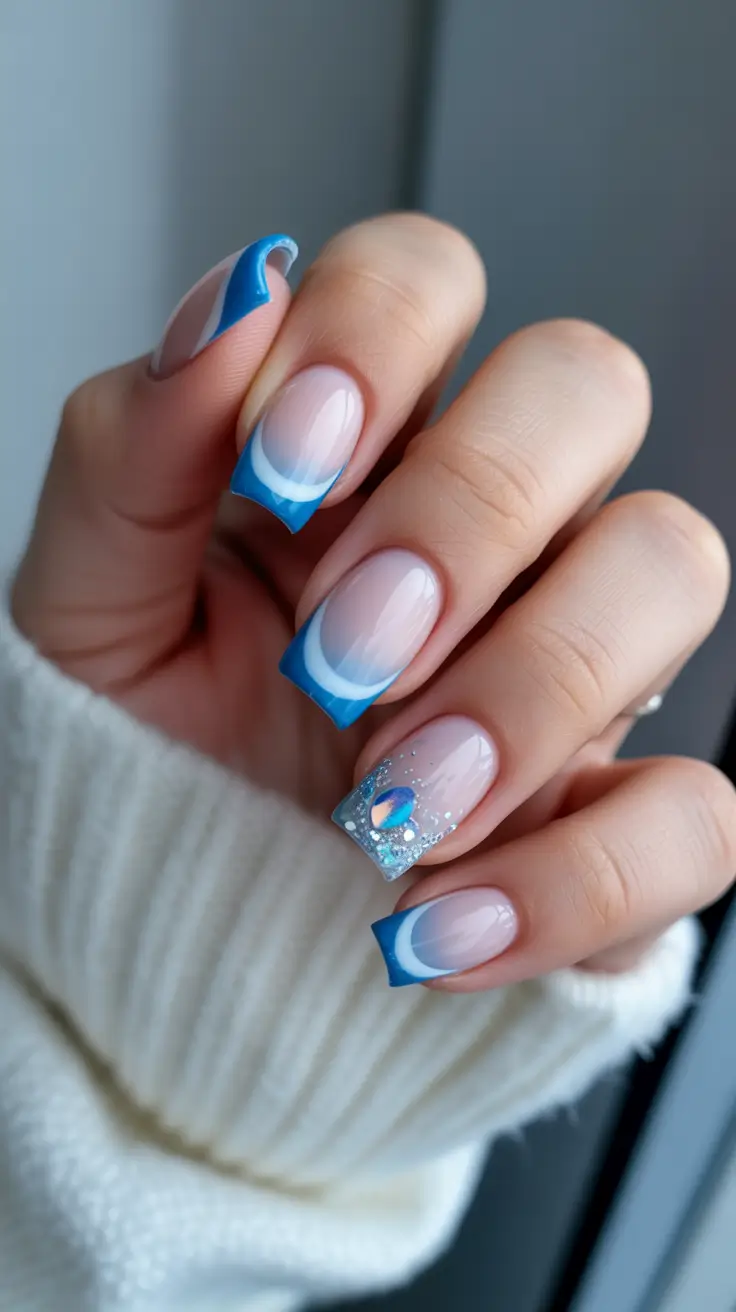 Best Winter Nail Colors Ideas 2025–2026 Arctic Blue French