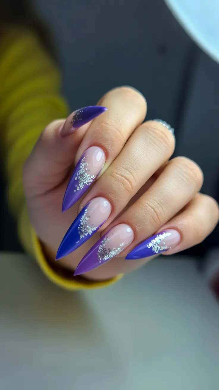 Best Winter Nail Colors 2025–2026 Violet Ice Fade