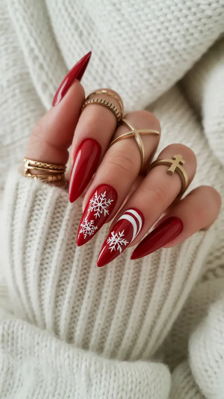 Best Winter Nail Colors Ideas 2025–2026 Crimson Winter Classic
