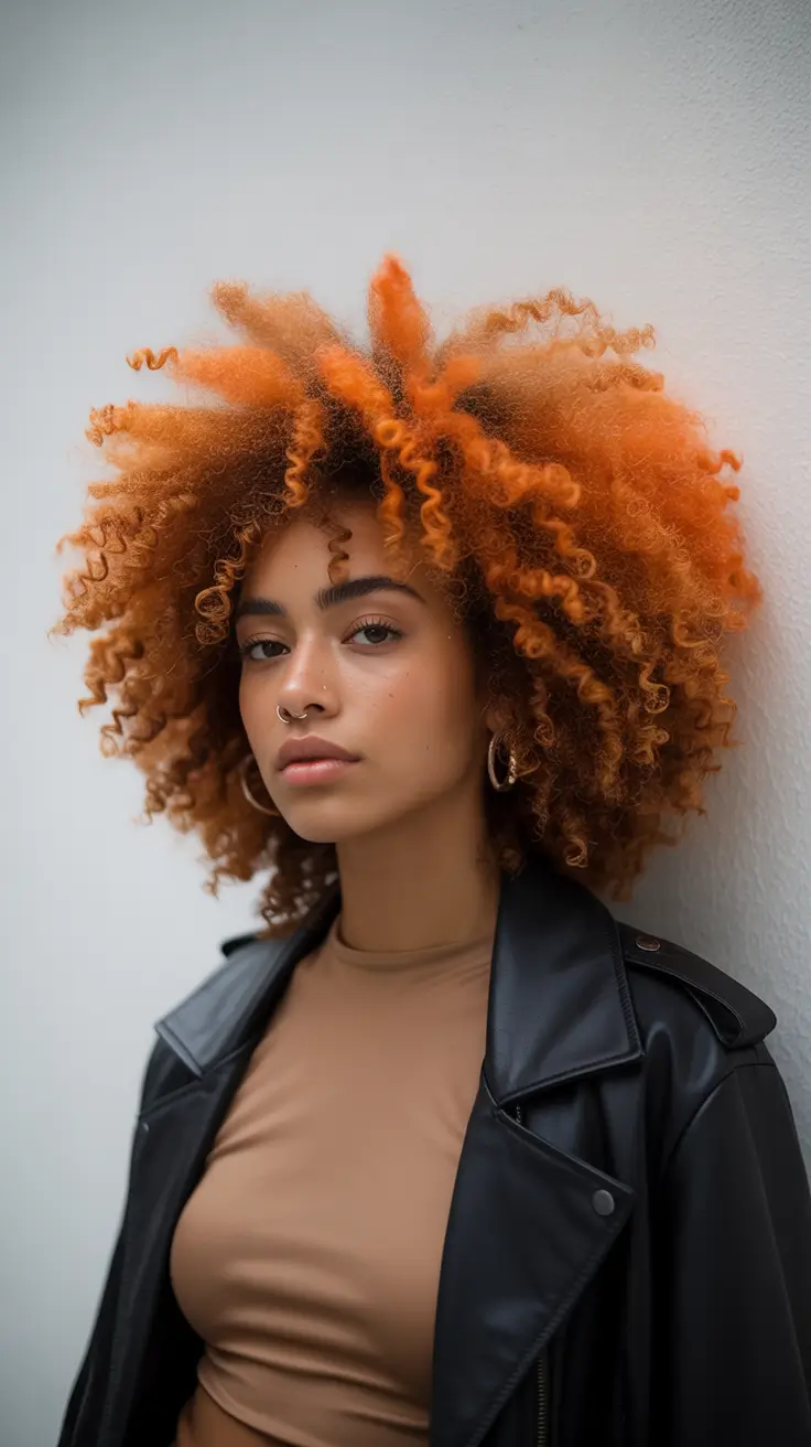 winter hair colors for brunettes 2025-2026 Bold Copper-Toned Curls