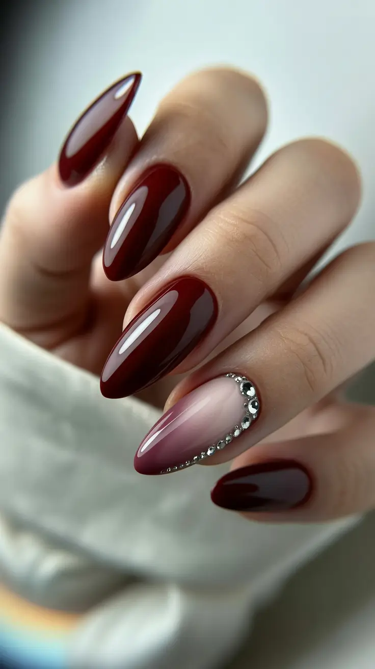 Burgundy Nail Colors for Winter 2025-2026 Winter Rouge Grace