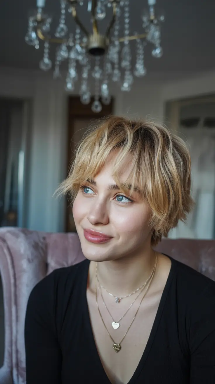 winter hair colors 2025-2026 Short Textured Crop with Dimension