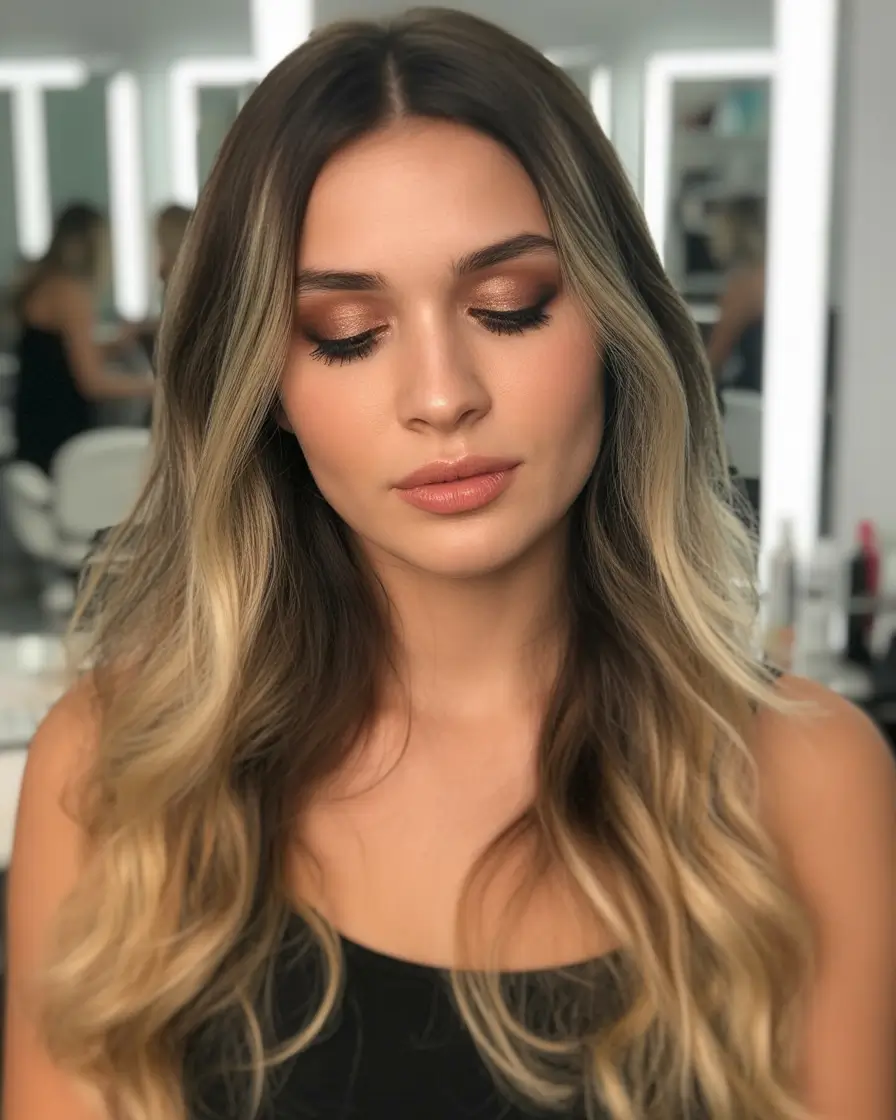 winter hair colors 2025-2026 Espresso to Caramel Fade