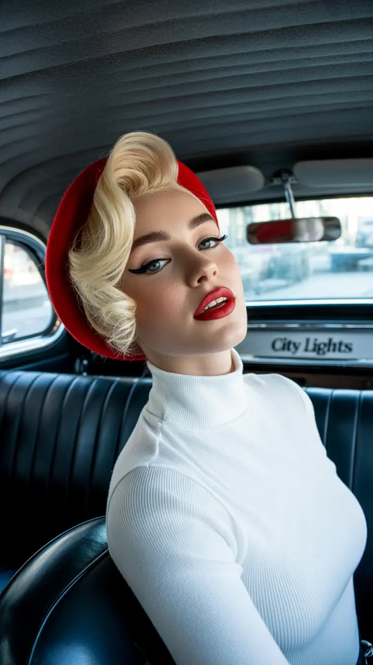 winter hair colors 2025-2026 Retro Blonde Glam