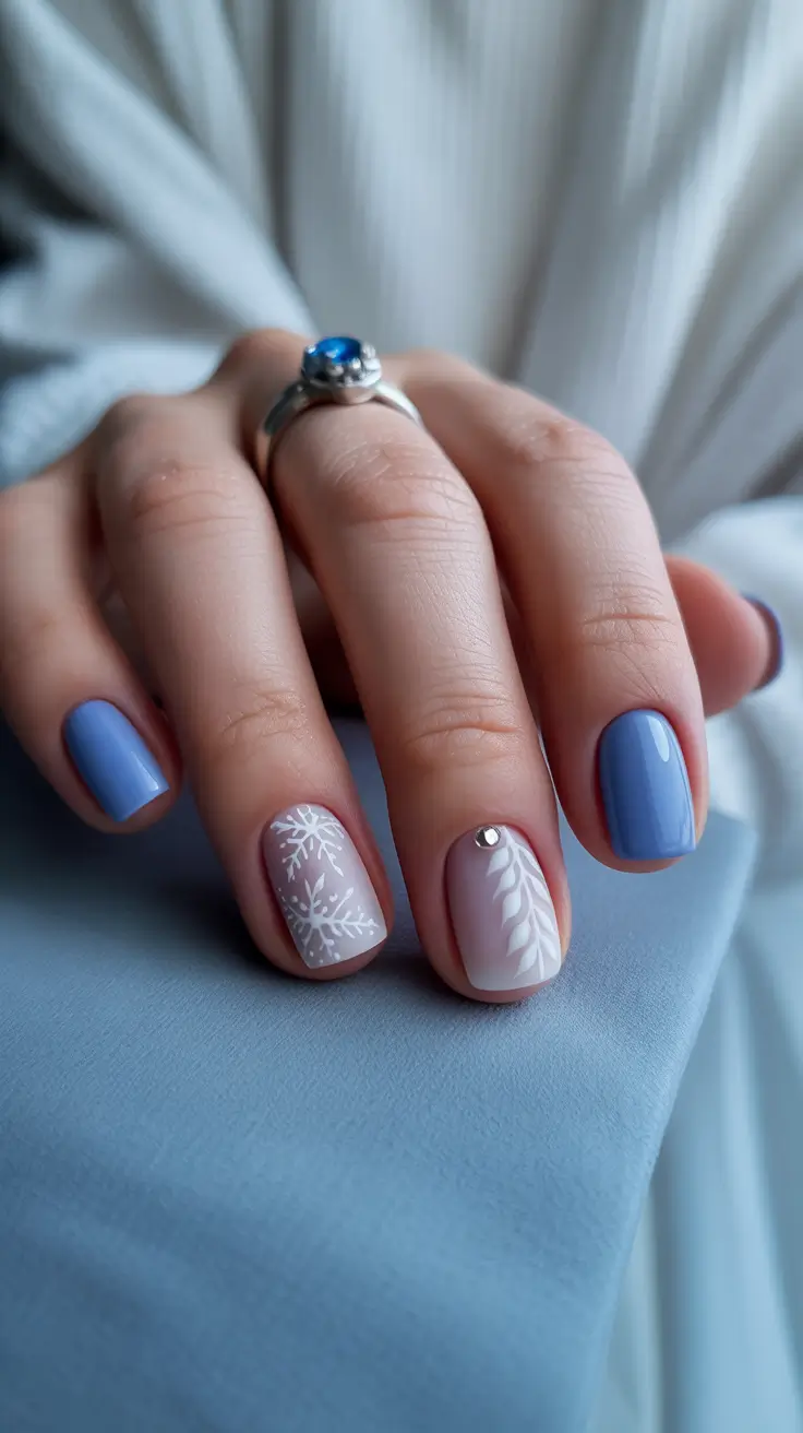 chic winter nail ideas 2025-2026 powder blue serenity